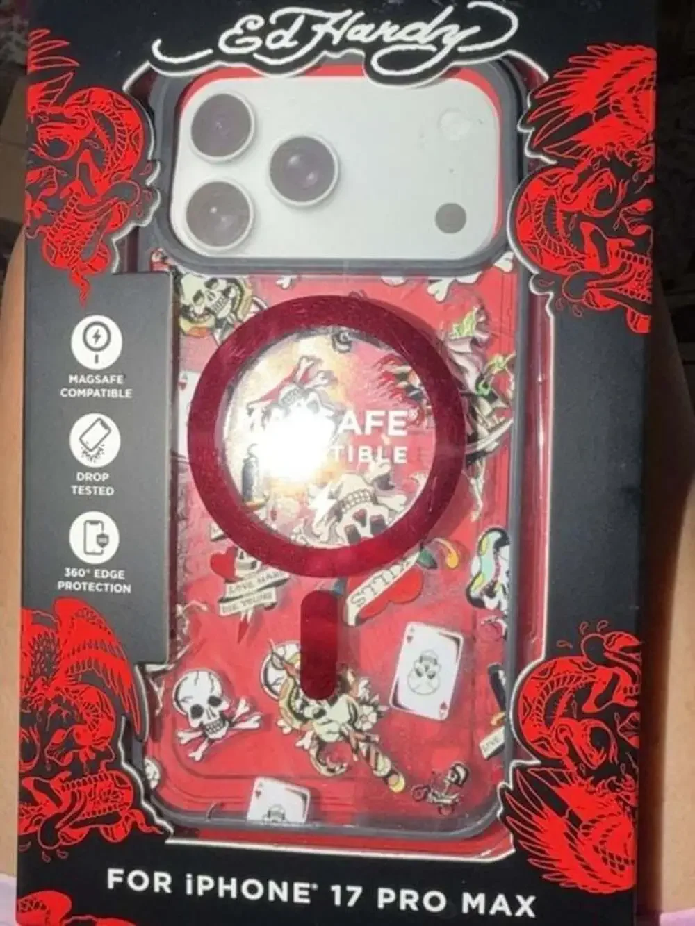 Ed Hardy MagSafe Compatible Phone Case for iPhone 17 Pro Max
